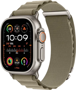 SBG Alpine Nylon - Apple Watch Bandje - 49/46/45/44/42MM - Olijf Groen