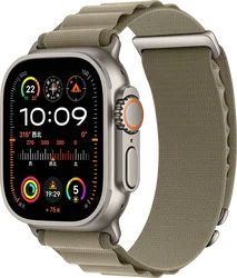 SBG Alpine Nylon - Apple Watch Bandje - 49/46/45/44/42MM - Olijf Groen afbeelding