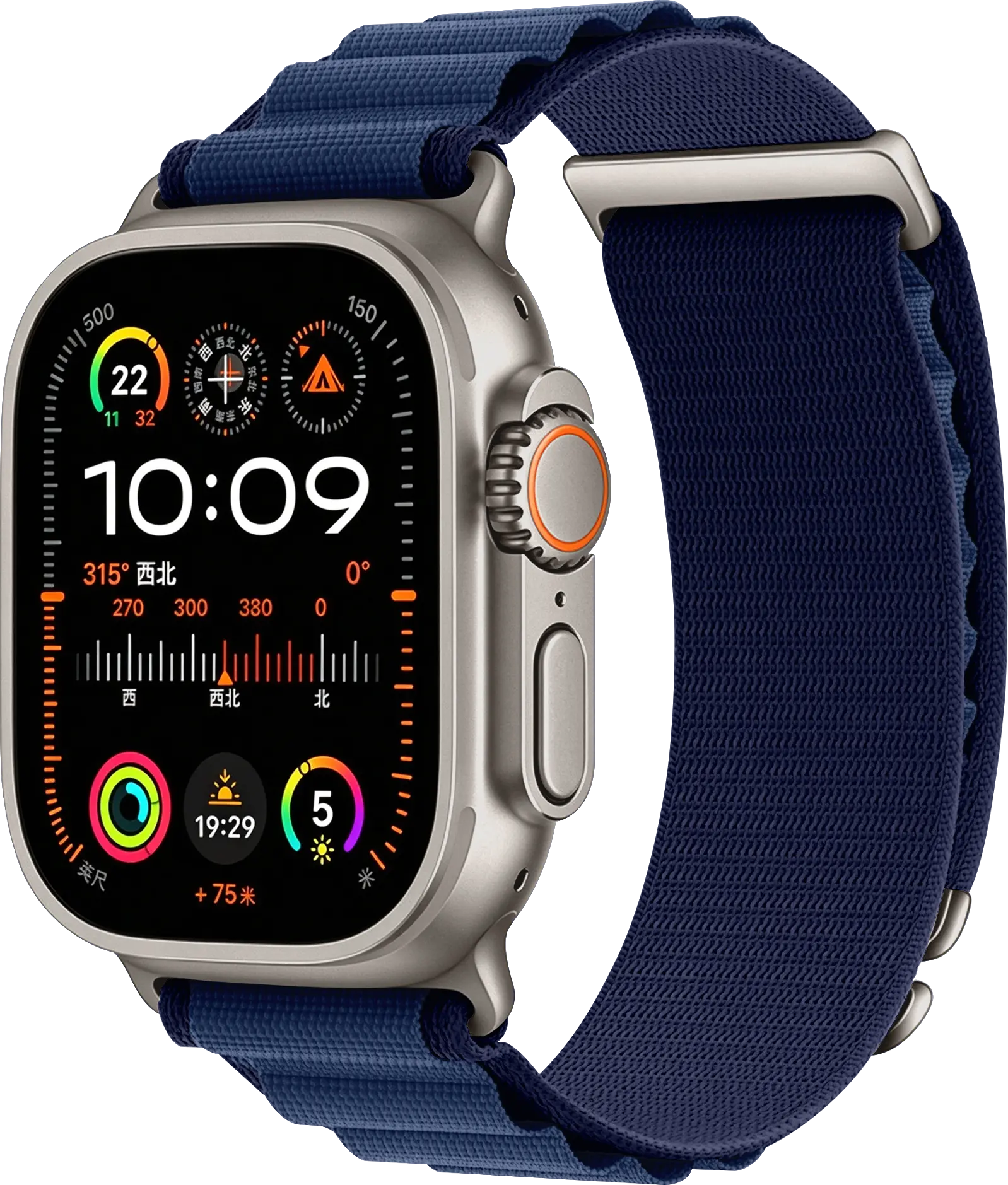 SBG Alpine Nylon - Apple Watch Bandje - 49/46/45/44/42MM - Navy afbeelding 1