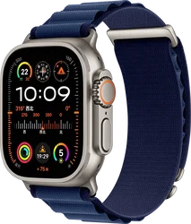 SBG Alpine Nylon - Apple Watch Bandje - 49/46/45/44/42MM - Navy afbeelding