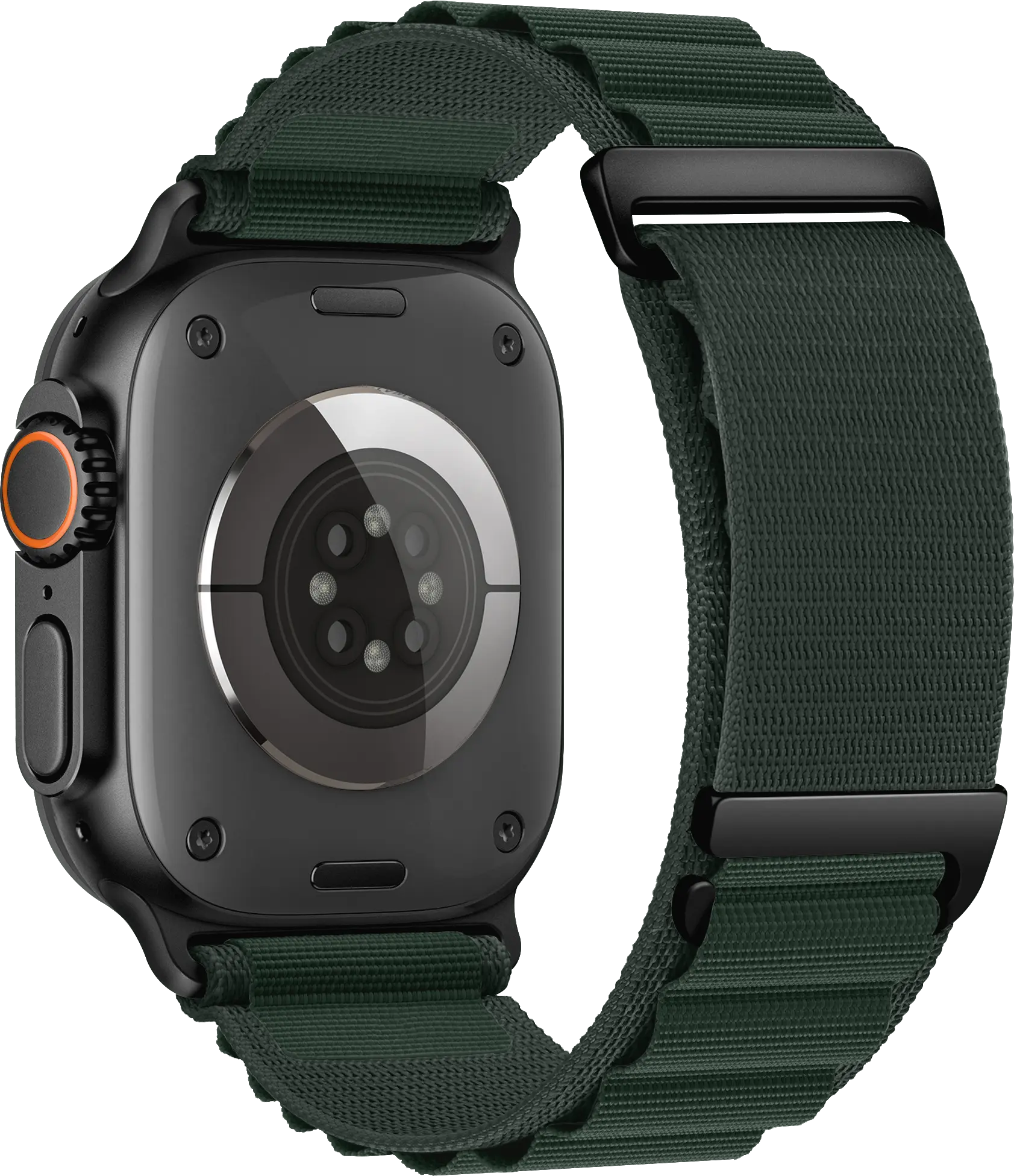 SBG Alpine Nylon - Apple Watch Bandje - 49/46/45/44/42MM - Donkergroen afbeelding 9