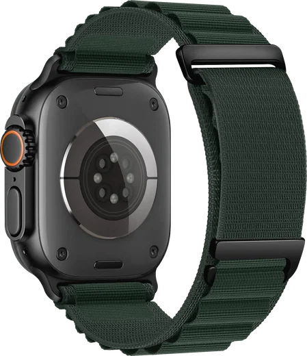 SBG Alpine Nylon - Apple Watch Bandje - 49/46/45/44/42MM - Donkergroen afbeelding 9