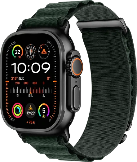 SBG Alpine Nylon - Apple Watch Bandje - 49/46/45/44/42MM - Donkergroen afbeelding 1