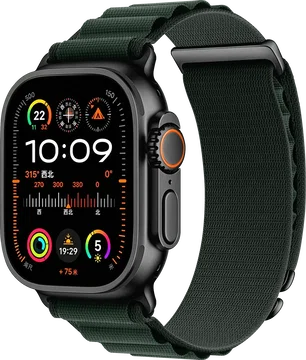 SBG Alpine Nylon - Apple Watch Bandje - 49/46/45/44/42MM - Donkergroen