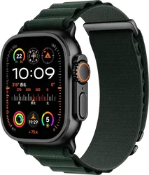 SBG Alpine Nylon - Apple Watch Bandje - 49/46/45/44/42MM - Donkergroen afbeelding