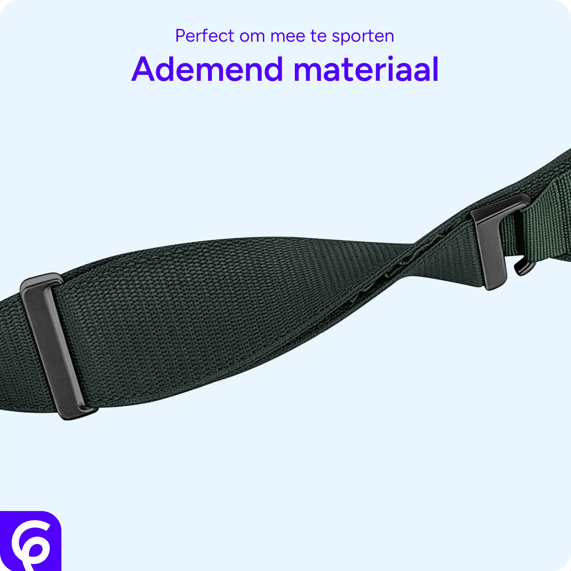SBG Alpine Nylon - Apple Watch Bandje - 49/46/45/44/42MM - Donkergroen afbeelding 6