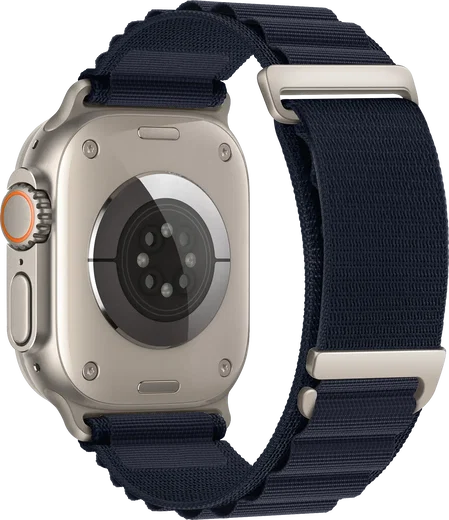 SBG Alpine Nylon - Apple Watch Bandje - 49/46/45/44/42MM - Donkerblauw afbeelding 9