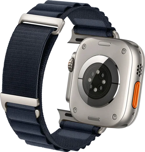 SBG Alpine Nylon - Apple Watch Bandje - 49/46/45/44/42MM - Donkerblauw afbeelding 11