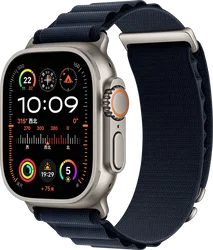 SBG Alpine Nylon - Apple Watch Bandje - 49/46/45/44/42MM - Donkerblauw afbeelding
