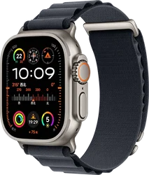 SBG Alpine Nylon - Apple Watch Bandje - 49/46/45/44/42MM - Grijs afbeelding