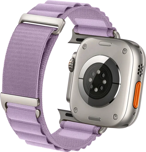 SBG Alpine Nylon - Apple Watch Bandje - 49/46/45/44/42MM - Lavender Purple afbeelding 11