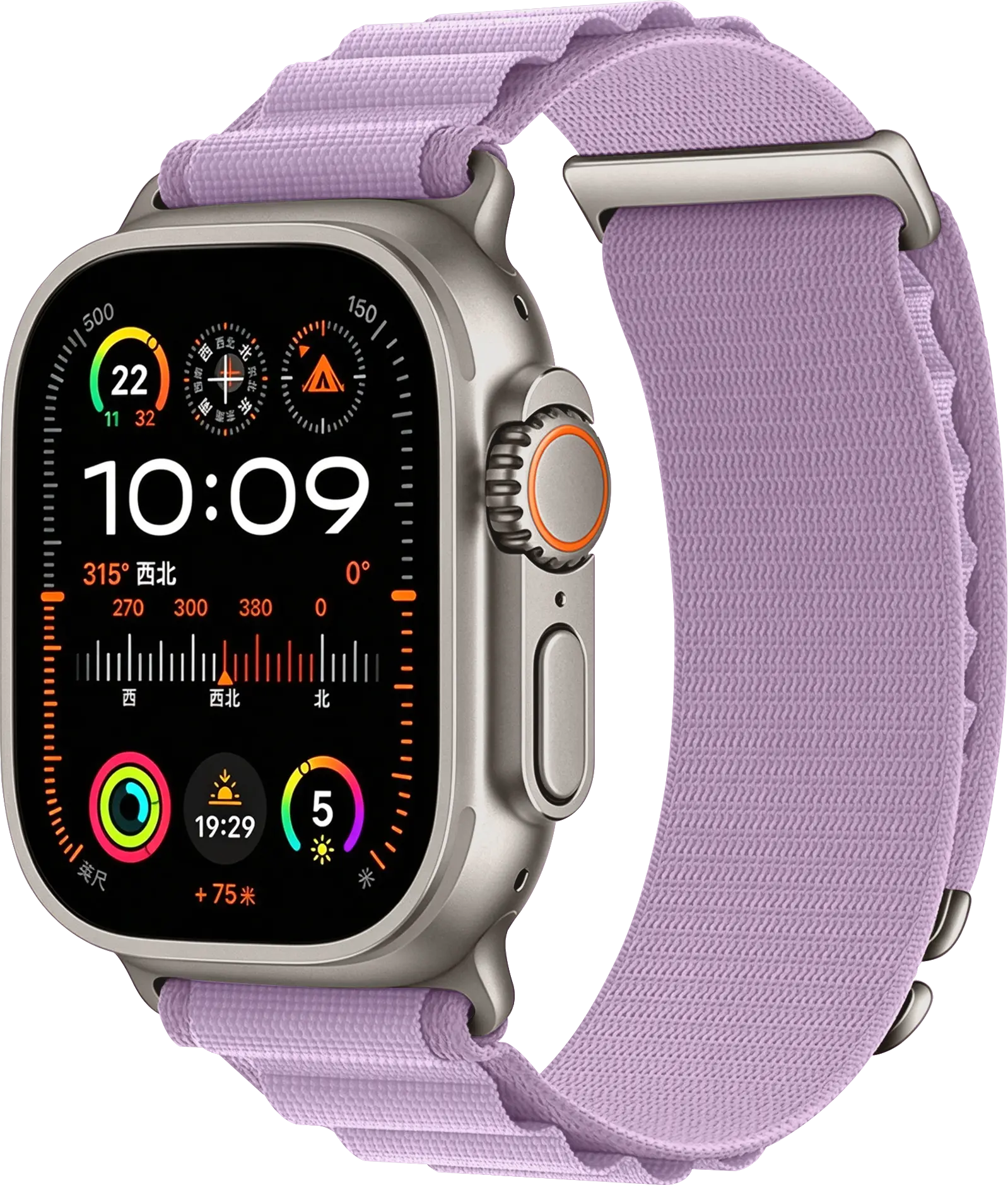 SBG Alpine Nylon - Apple Watch Bandje - 49/46/45/44/42MM - Lavender Purple afbeelding 1