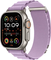 SBG Alpine Nylon - Apple Watch Bandje - 49/46/45/44/42MM - Lavender Purple afbeelding
