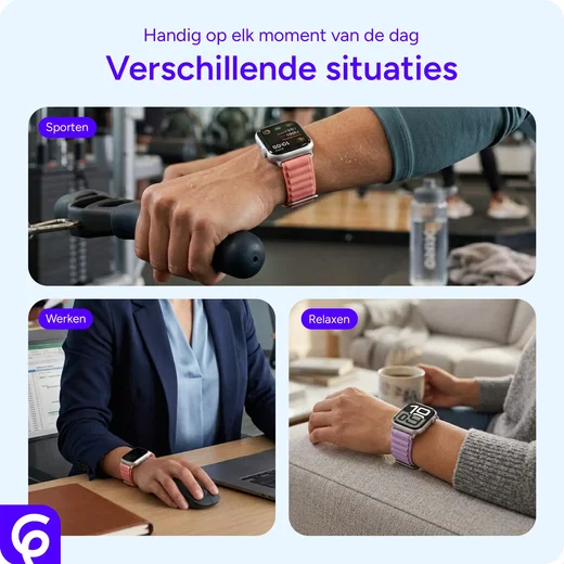 SBG Alpine Nylon - Apple Watch Bandje - 49/46/45/44/42MM - Beige afbeelding 7