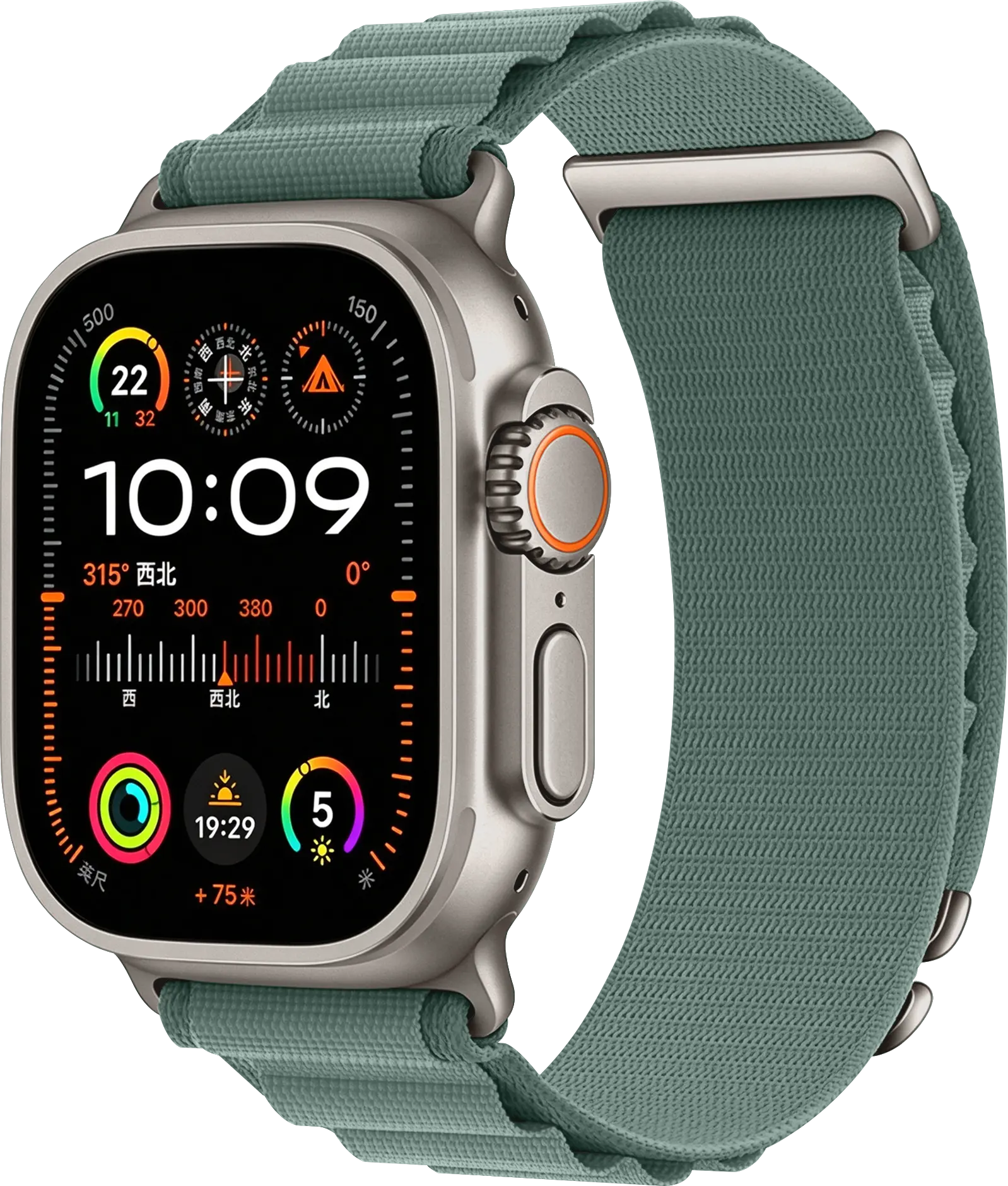 SBG Alpine Nylon - Apple Watch Bandje - 49/46/45/44/42MM - Lichtgroen afbeelding 1