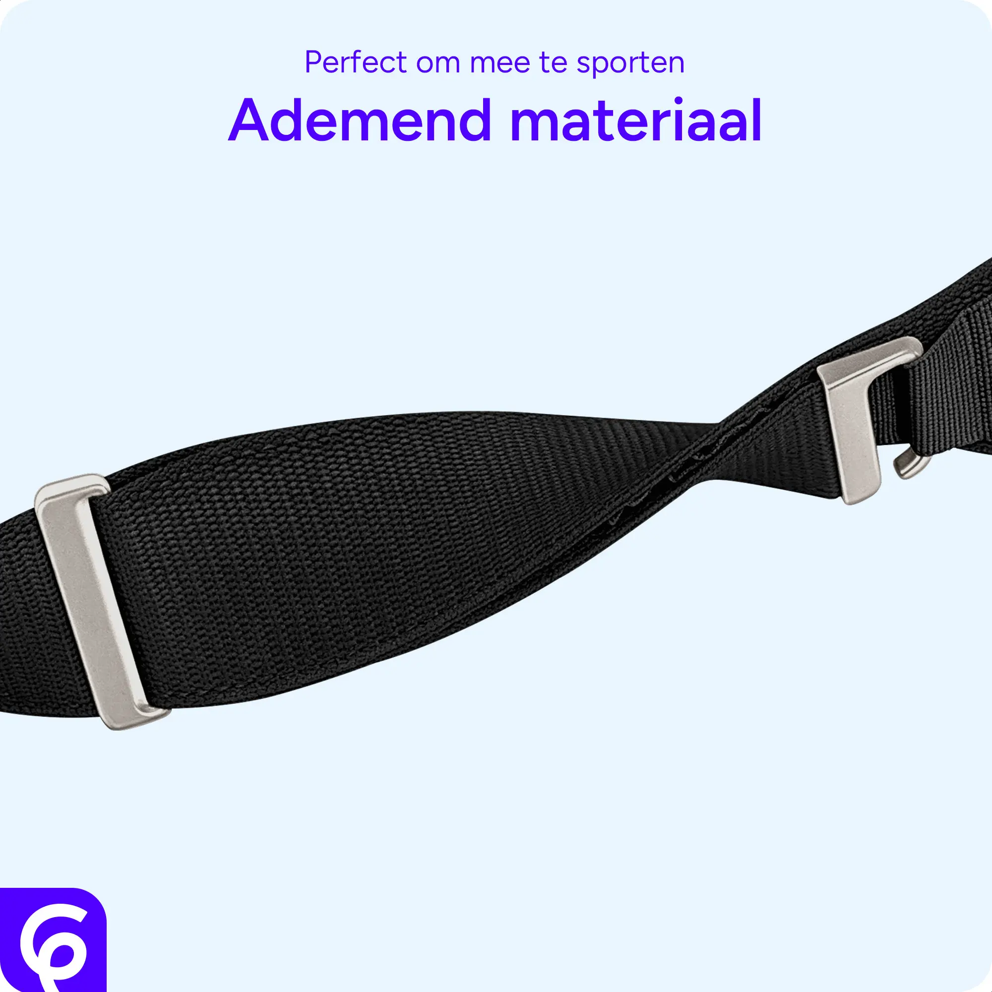 SBG Alpine Nylon - Apple Watch Bandje - 38/40/41/42MM - Zwart afbeelding 6