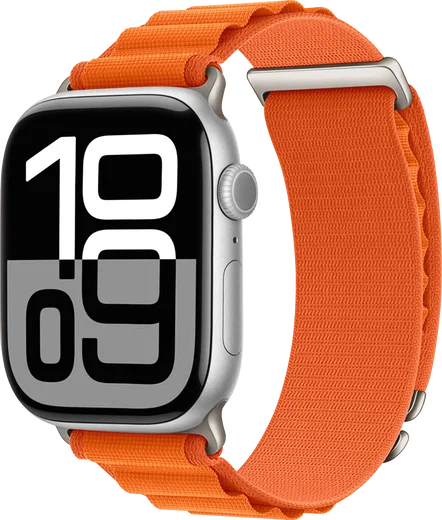 SBG Alpine Nylon - Apple Watch Bandje - 38/40/41/42MM - Oranje afbeelding 1