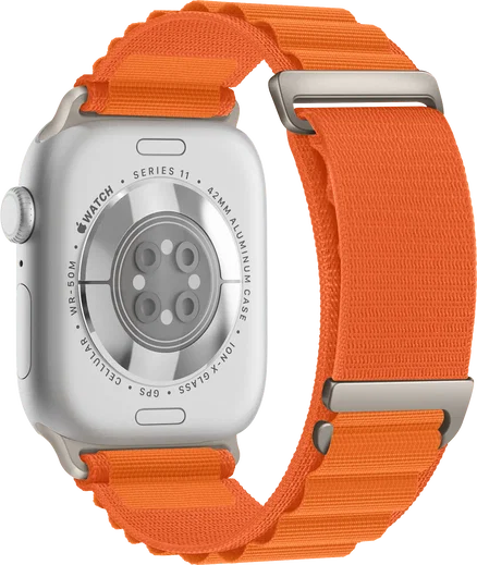 SBG Alpine Nylon - Apple Watch Bandje - 38/40/41/42MM - Oranje afbeelding 9