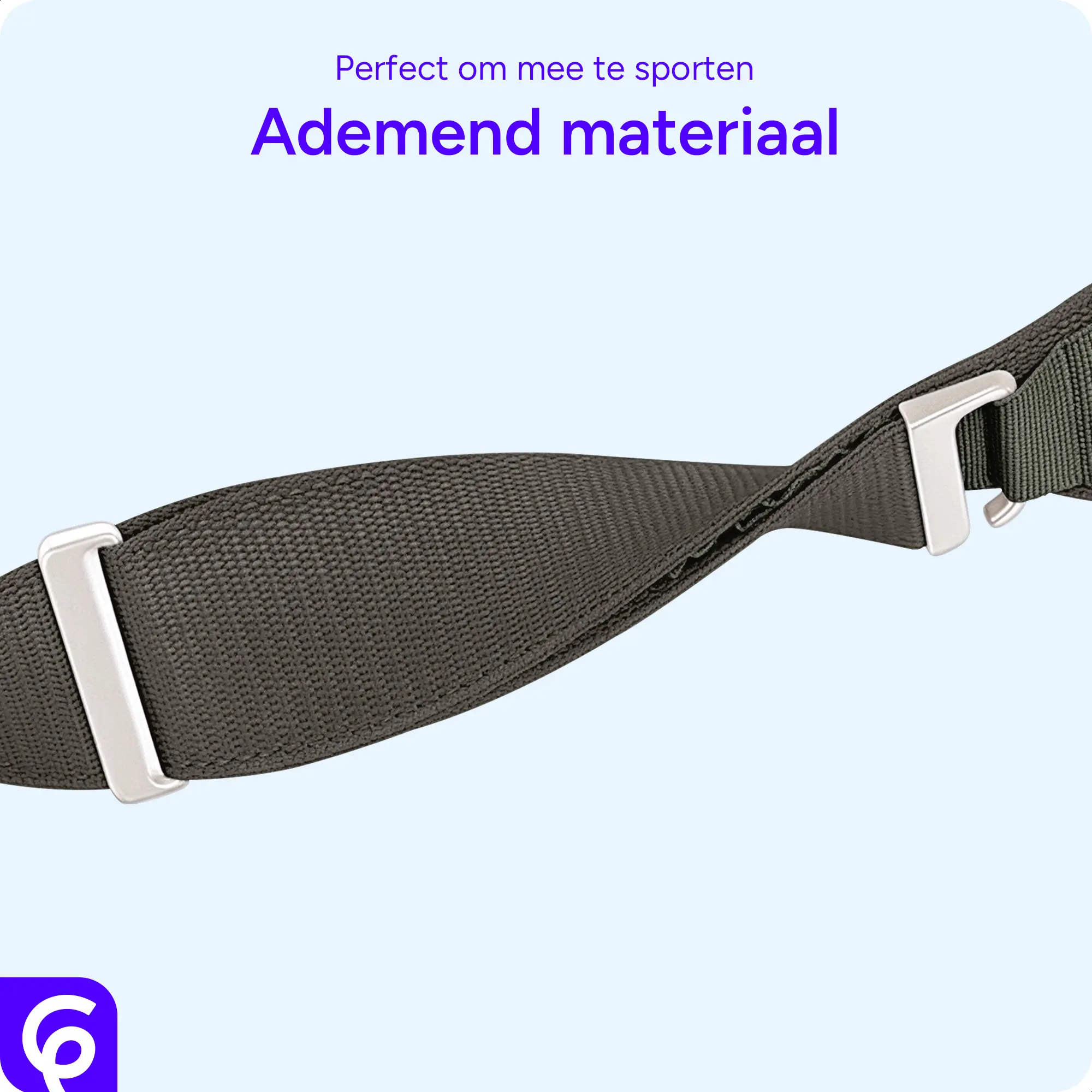 SBG Alpine Nylon - Apple Watch Bandje - 38/40/41/42MM - Groen afbeelding 6