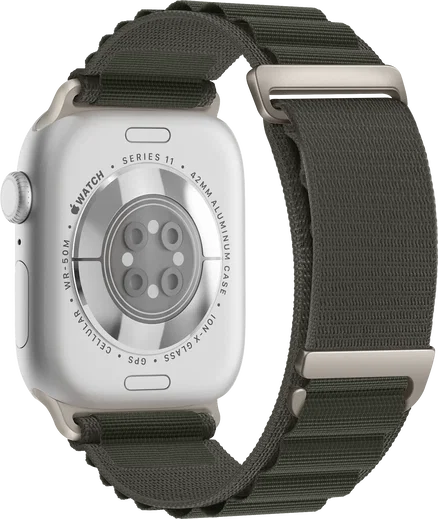 SBG Alpine Nylon - Apple Watch Bandje - 38/40/41/42MM - Groen afbeelding 9