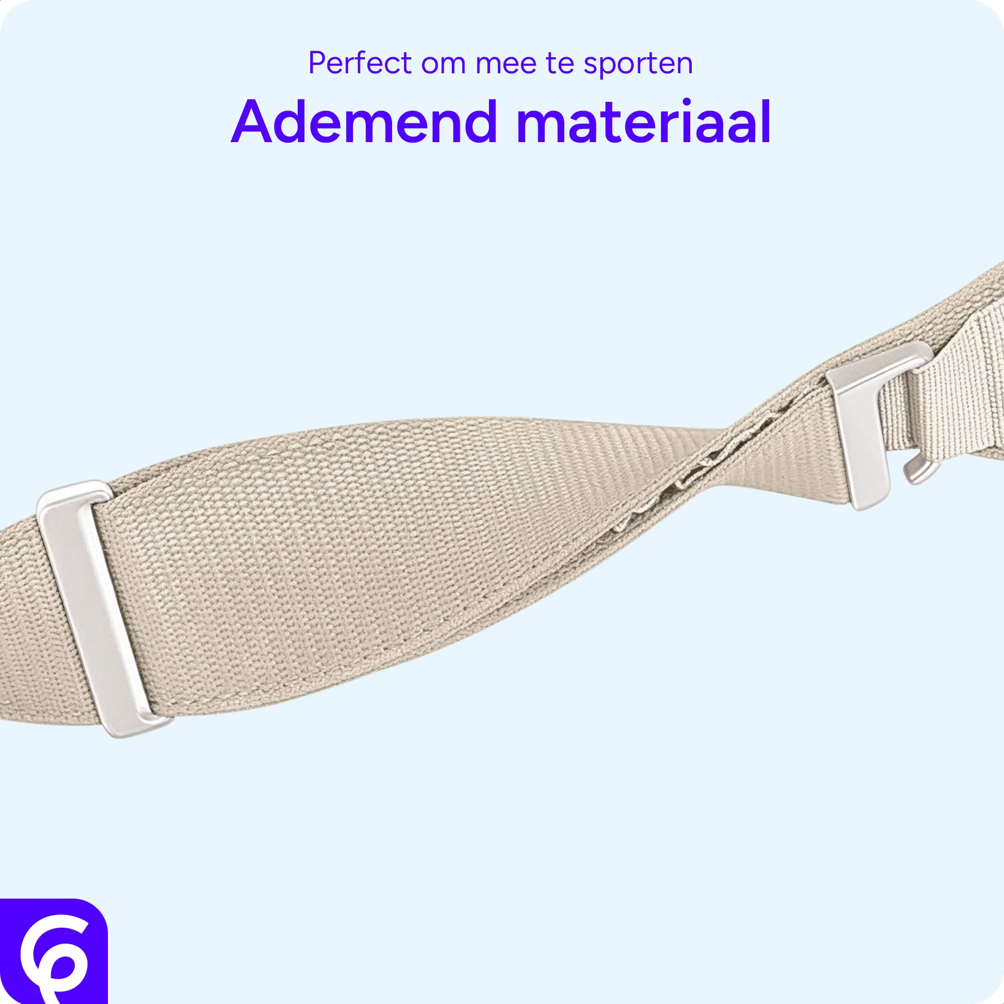 SBG Alpine Nylon - Apple Watch Bandje - 38/40/41/42MM - Sterrenlicht afbeelding 6
