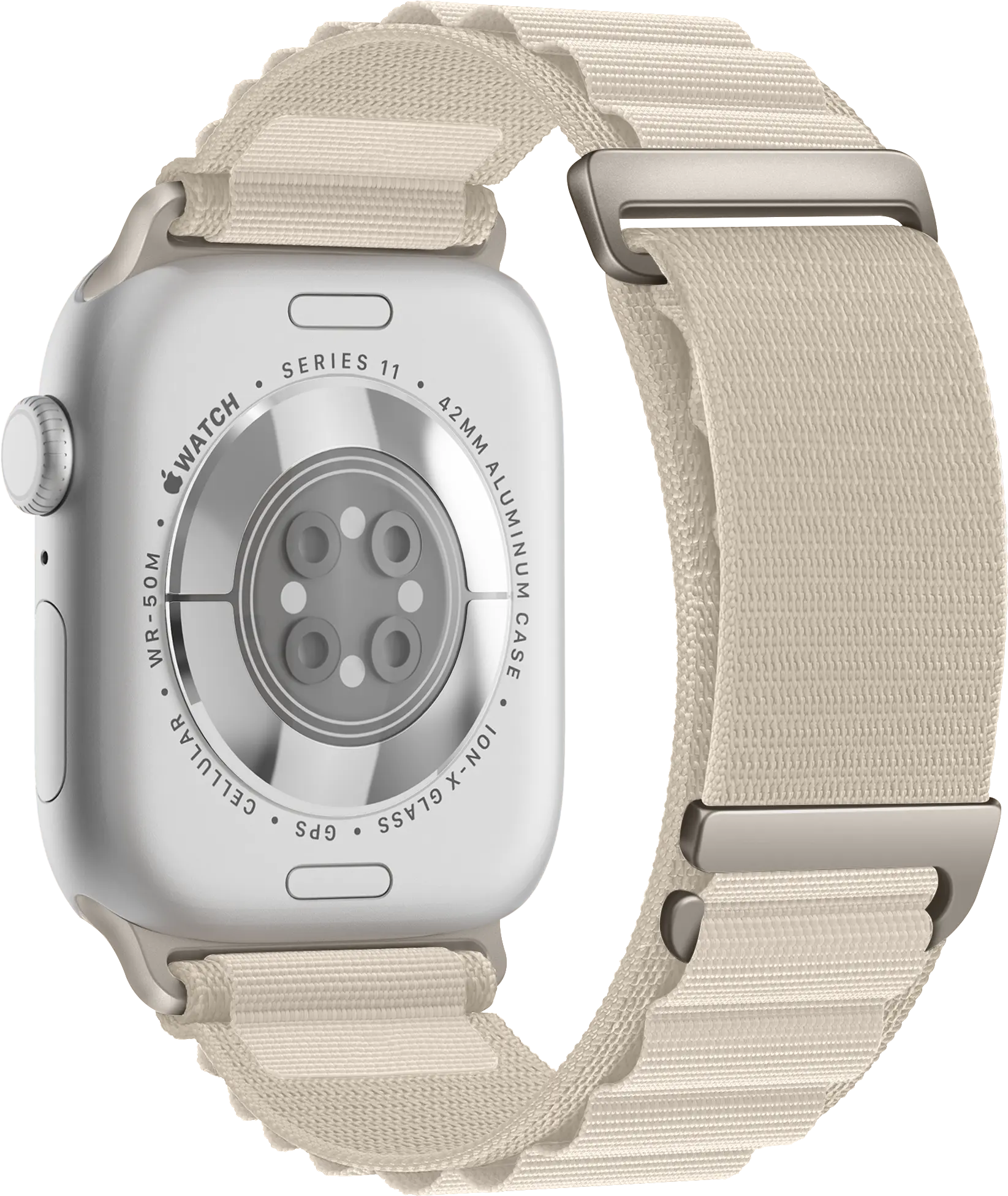 SBG Alpine Nylon - Apple Watch Bandje - 38/40/41/42MM - Sterrenlicht afbeelding 9