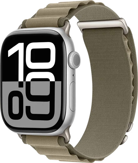 SBG Alpine Nylon - Apple Watch Bandje - 38/40/41/42MM - Olijf Groen afbeelding 1