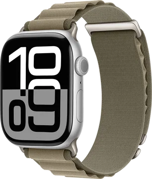 SBG Alpine Nylon - Apple Watch Bandje - 38/40/41/42MM - Olijf Groen