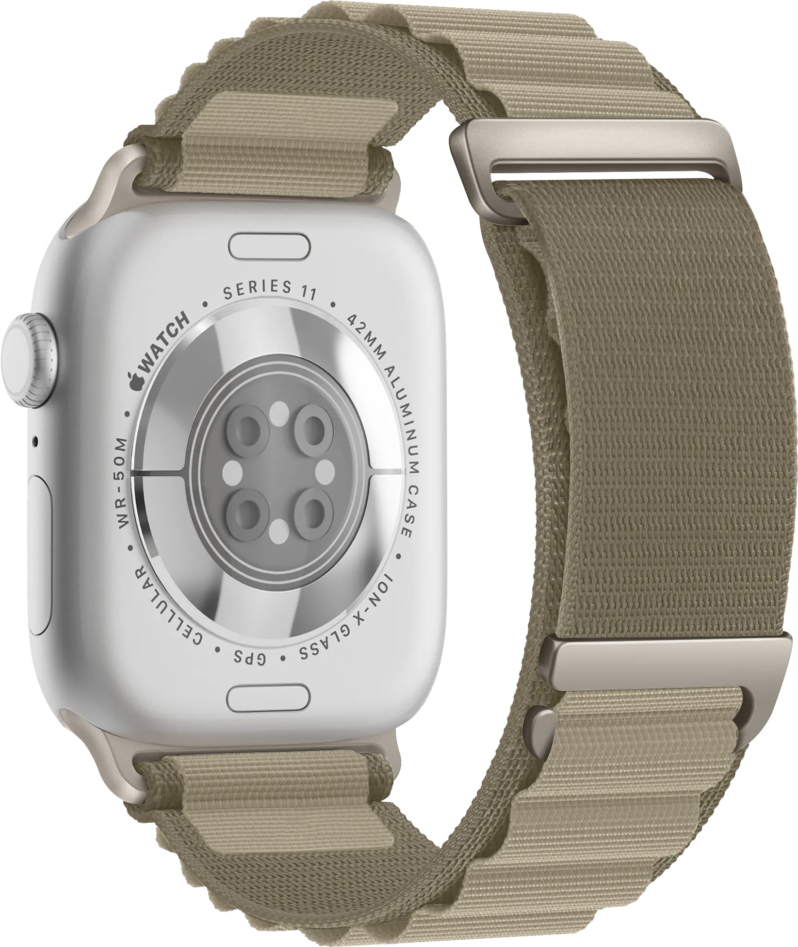 SBG Alpine Nylon - Apple Watch Bandje - 38/40/41/42MM - Olijf Groen afbeelding 9