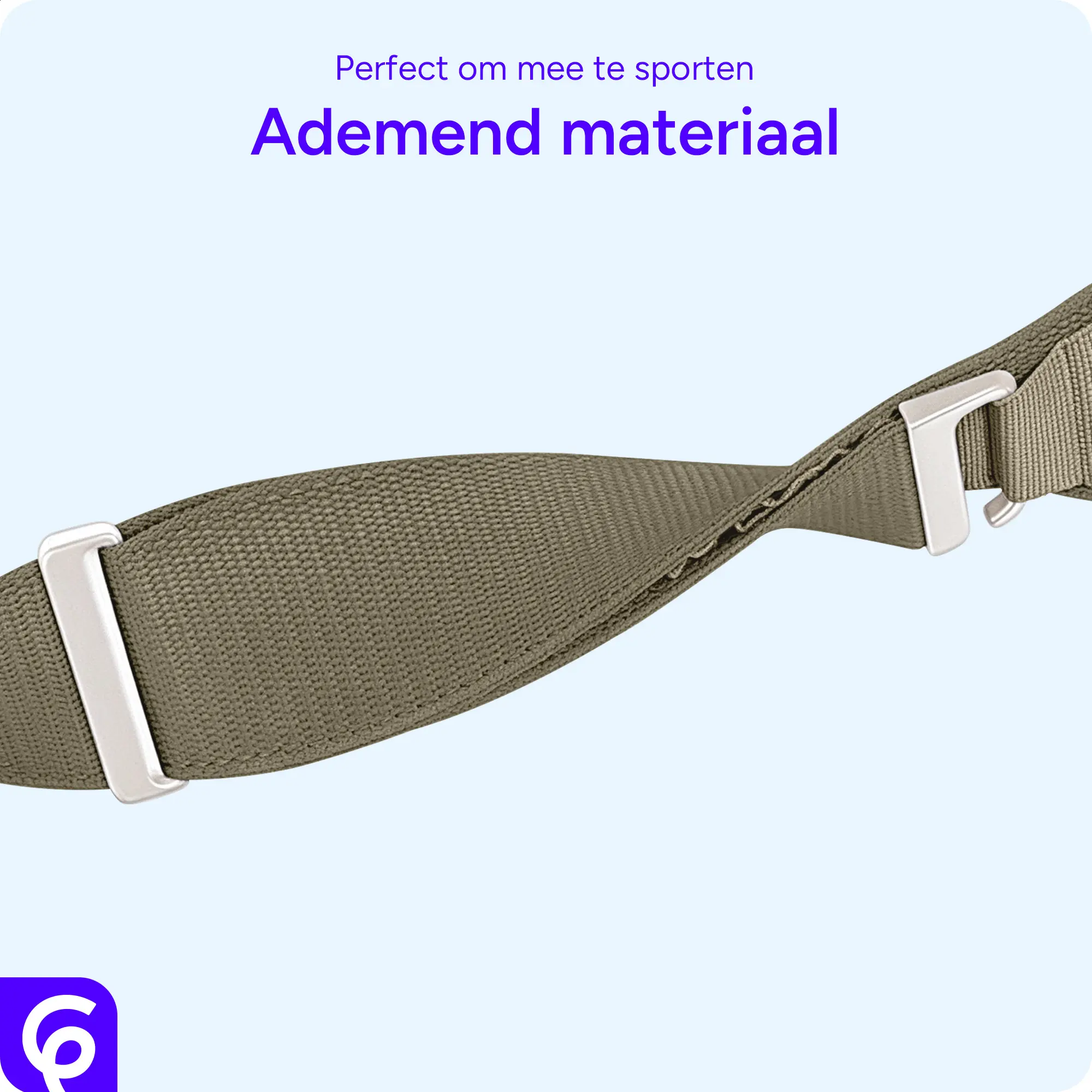 SBG Alpine Nylon - Apple Watch Bandje - 38/40/41/42MM - Olijf Groen afbeelding 6