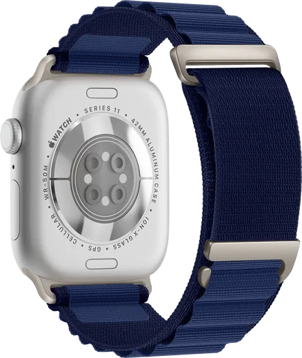 SBG Alpine Nylon - Apple Watch Bandje - 38/40/41/42MM - Navy afbeelding 9