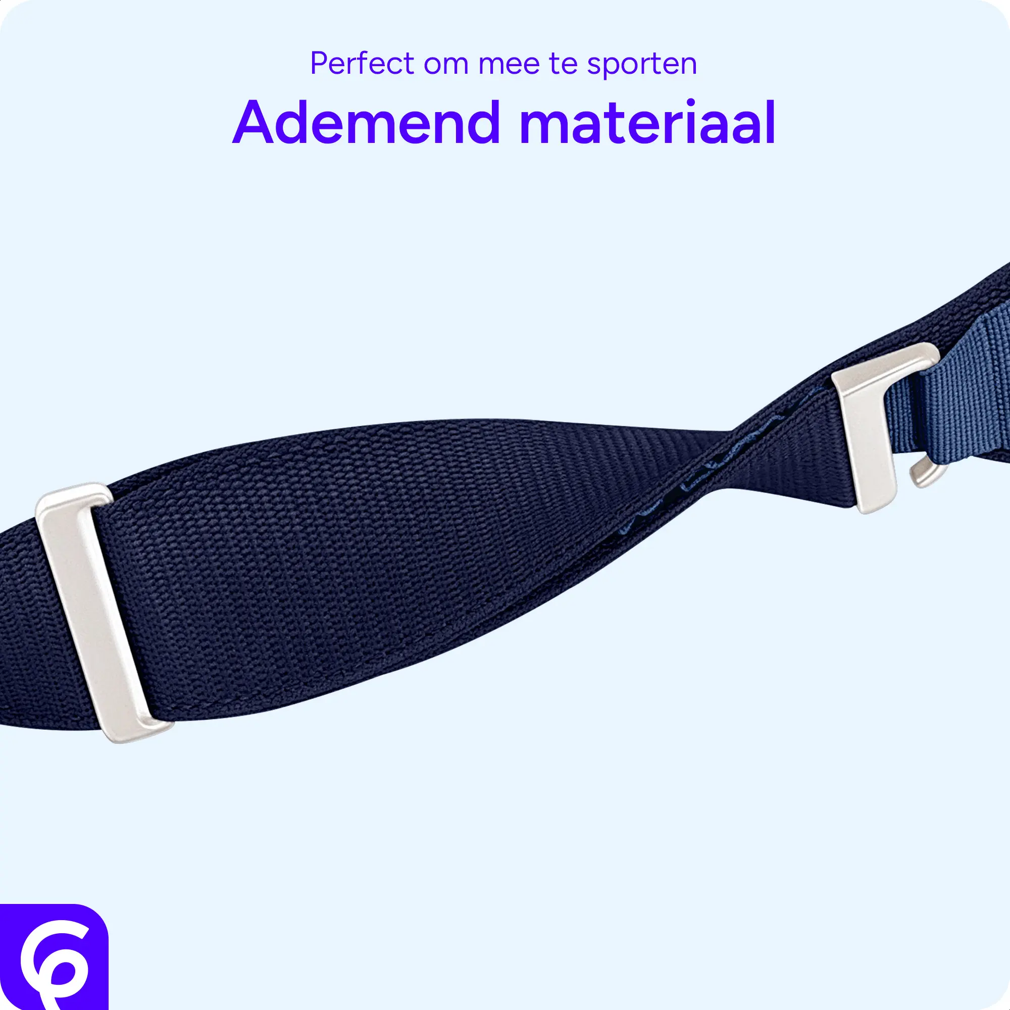 SBG Alpine Nylon - Apple Watch Bandje - 38/40/41/42MM - Navy afbeelding 6