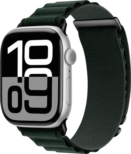 SBG Alpine Nylon - Apple Watch Bandje - 38/40/41/42MM - Donkergroen afbeelding 1