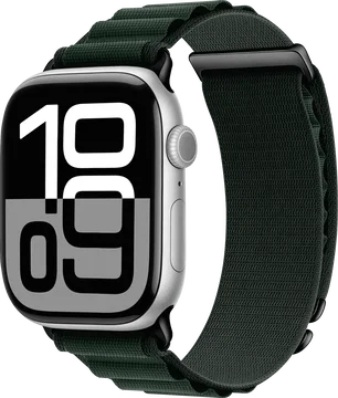SBG Alpine Nylon - Apple Watch Bandje - 38/40/41/42MM - Donkergroen