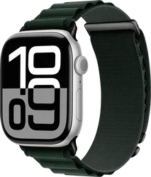 SBG Alpine Nylon - Apple Watch Bandje - 38/40/41/42MM - Donkergroen afbeelding