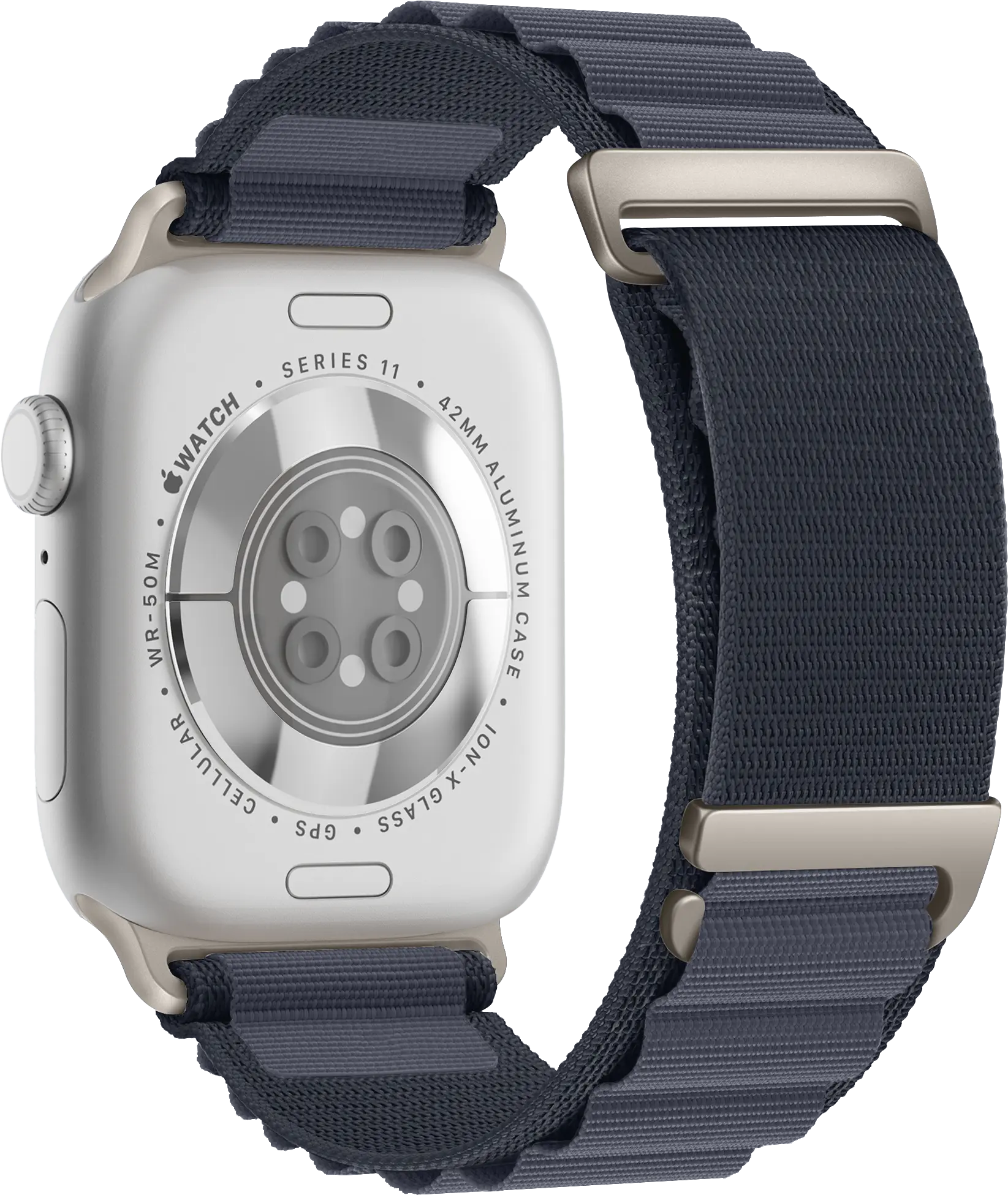 SBG Alpine Nylon - Apple Watch Bandje - 38/40/41/42MM - Grijs afbeelding 9