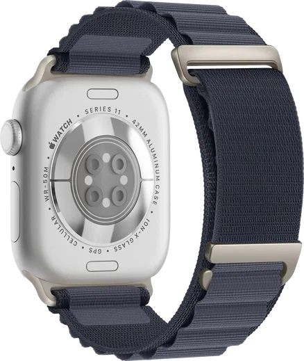 SBG Alpine Nylon - Apple Watch Bandje - 38/40/41/42MM - Grijs afbeelding 9