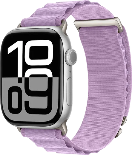 SBG Alpine Nylon - Apple Watch Bandje - 38/40/41/42MM - Lavender Purple afbeelding 1