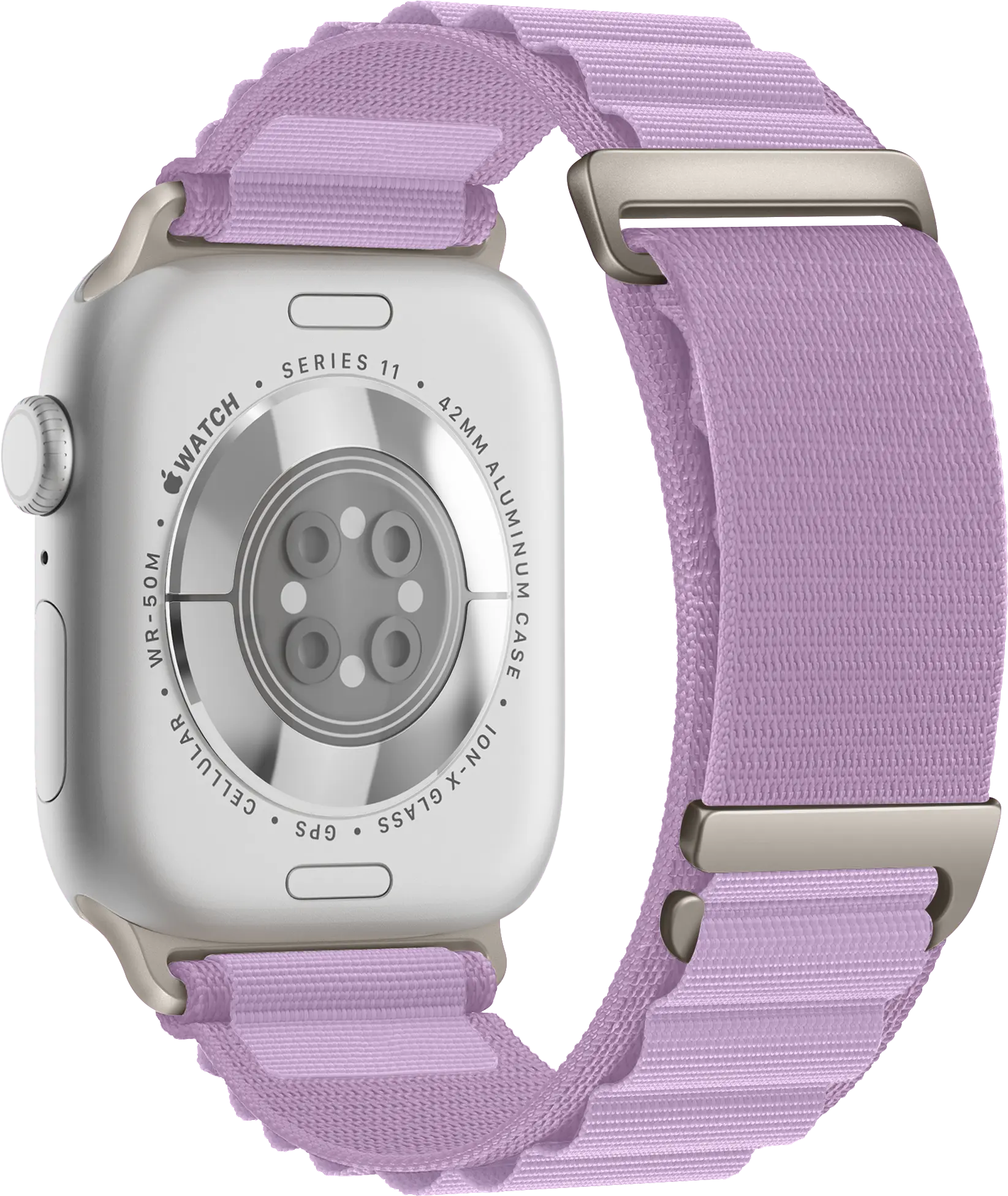 SBG Alpine Nylon - Apple Watch Bandje - 38/40/41/42MM - Lavender Purple afbeelding 9