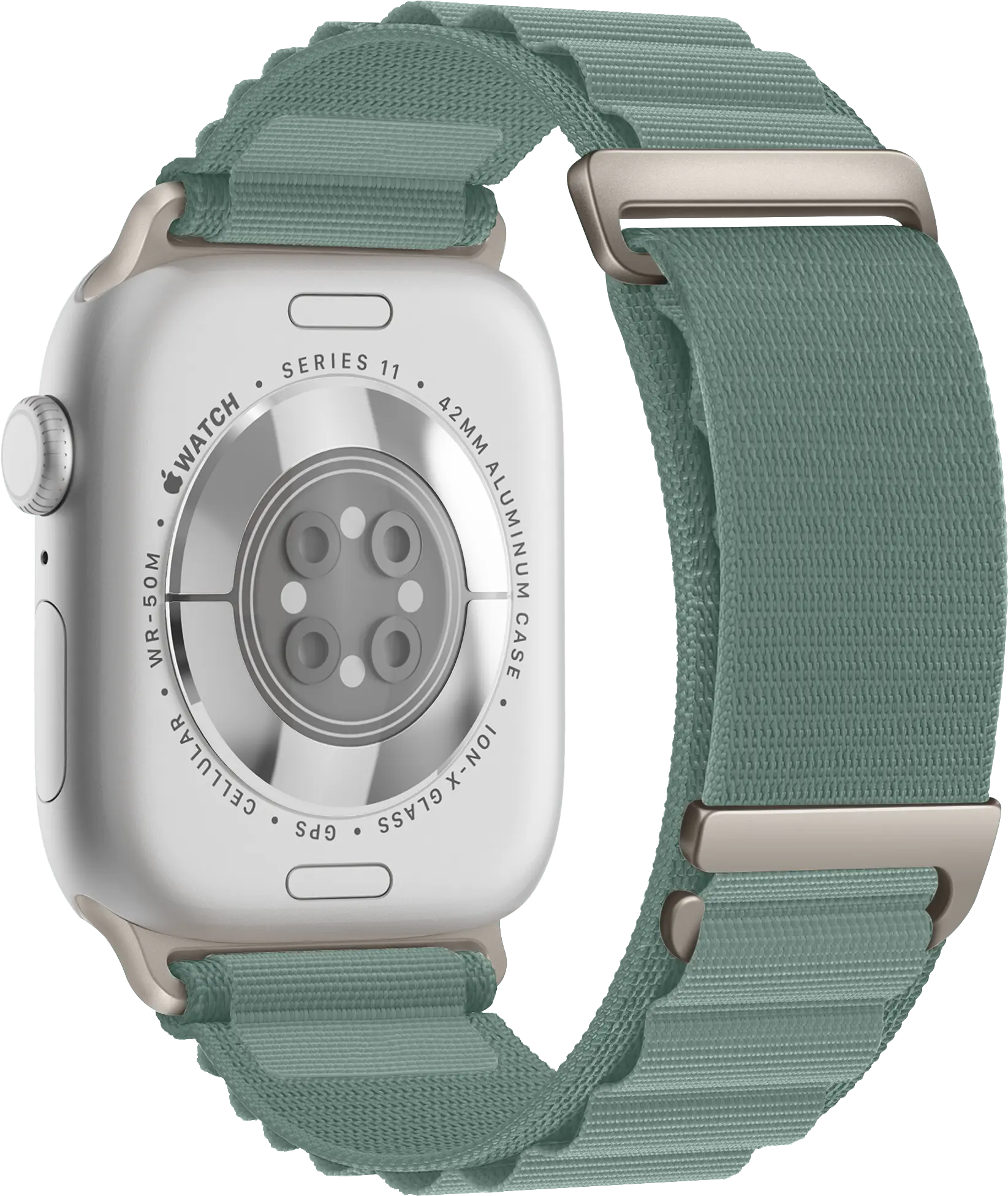 SBG Alpine Nylon - Apple Watch Bandje - 38/40/41/42MM - Lichtgroen afbeelding 9
