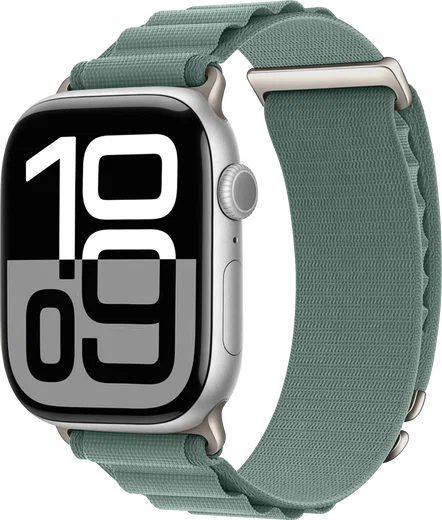 SBG Alpine Nylon - Apple Watch Bandje - 38/40/41/42MM - Lichtgroen afbeelding 1
