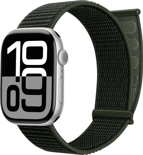 SBG Nylon Loop - Apple Watch Bandje - 49/46/45/44/42MM - Leger Groen afbeelding 1
