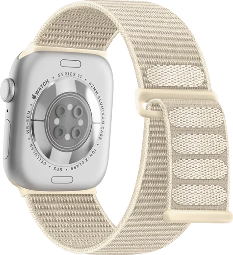 SBG Nylon Loop - Apple Watch Bandje - 49/46/45/44/42MM - Sterrenlicht afbeelding 9