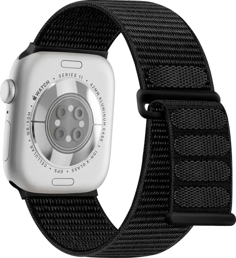 SBG Nylon Loop - Apple Watch Bandje - 38/40/41/42MM - Zwart afbeelding 8