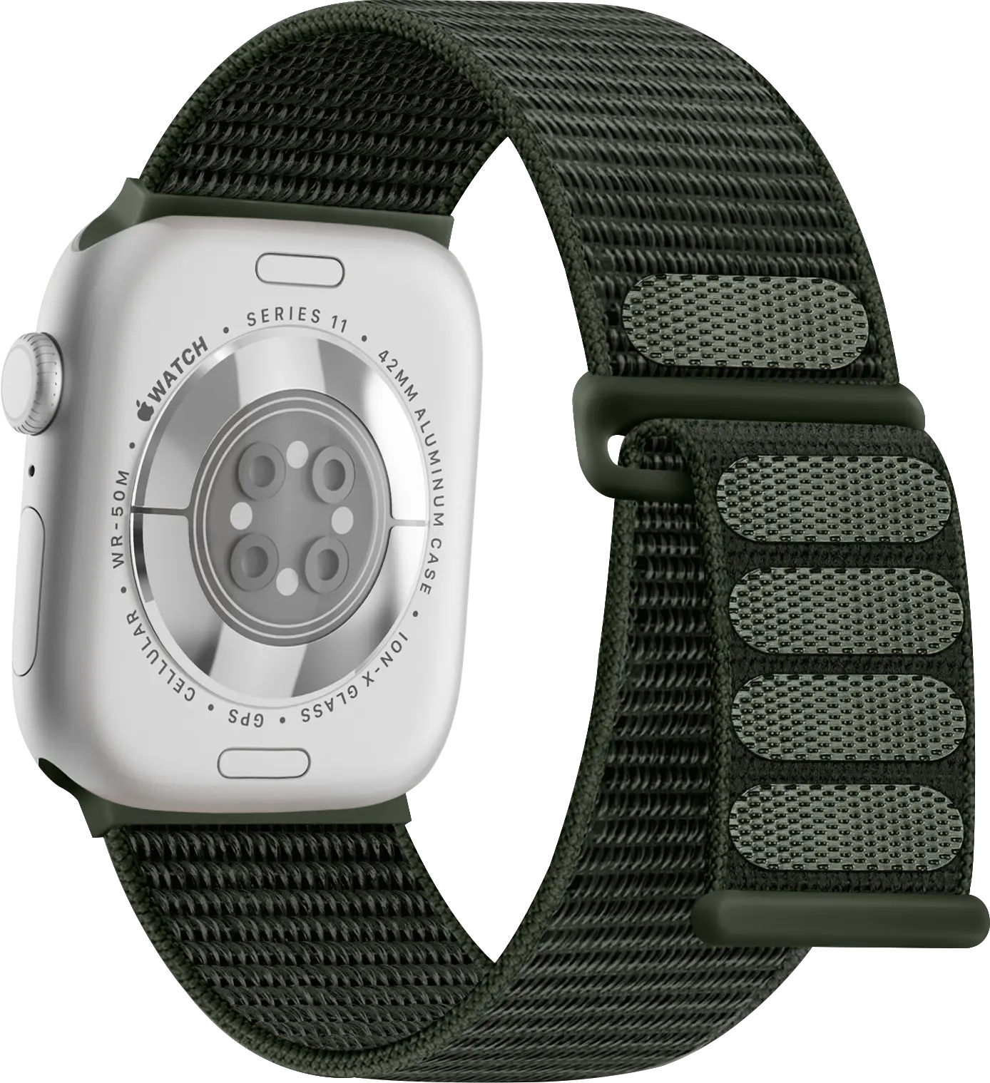 SBG Nylon Loop - Apple Watch Bandje - 38/40/41/42MM - Leger Groen afbeelding 9