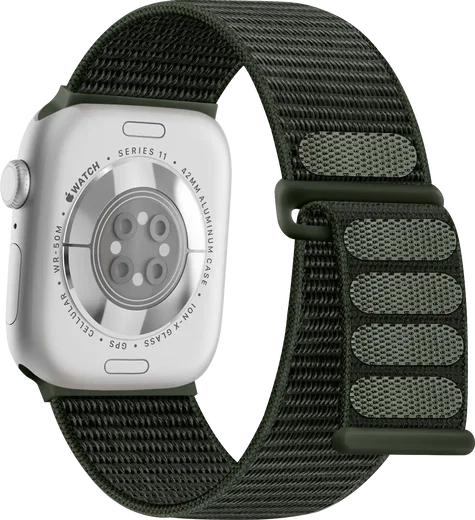 SBG Nylon Loop - Apple Watch Bandje - 38/40/41/42MM - Leger Groen afbeelding 9
