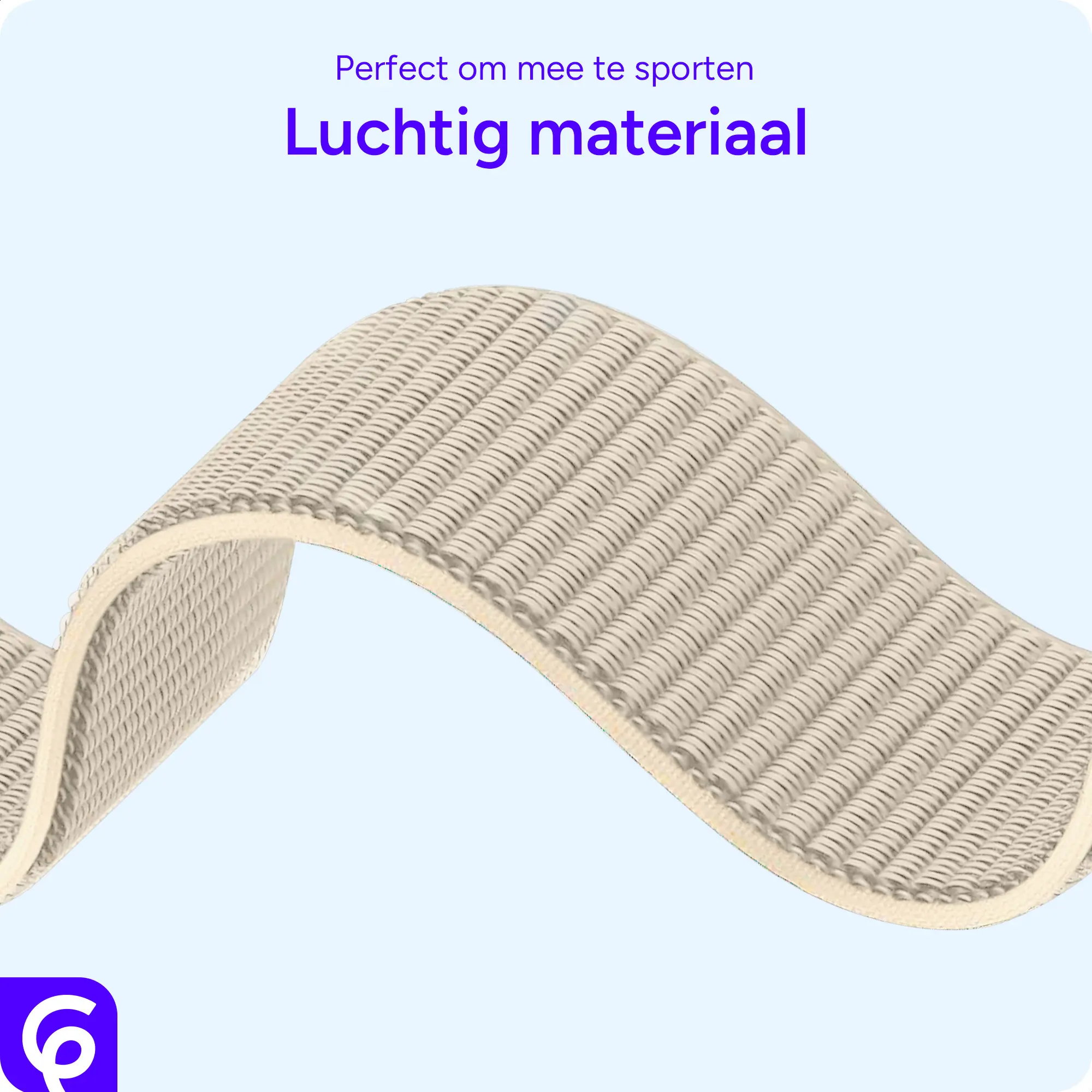 SBG Nylon Loop - Apple Watch Bandje - 38/40/41/42MM - Sterrenlicht afbeelding 6