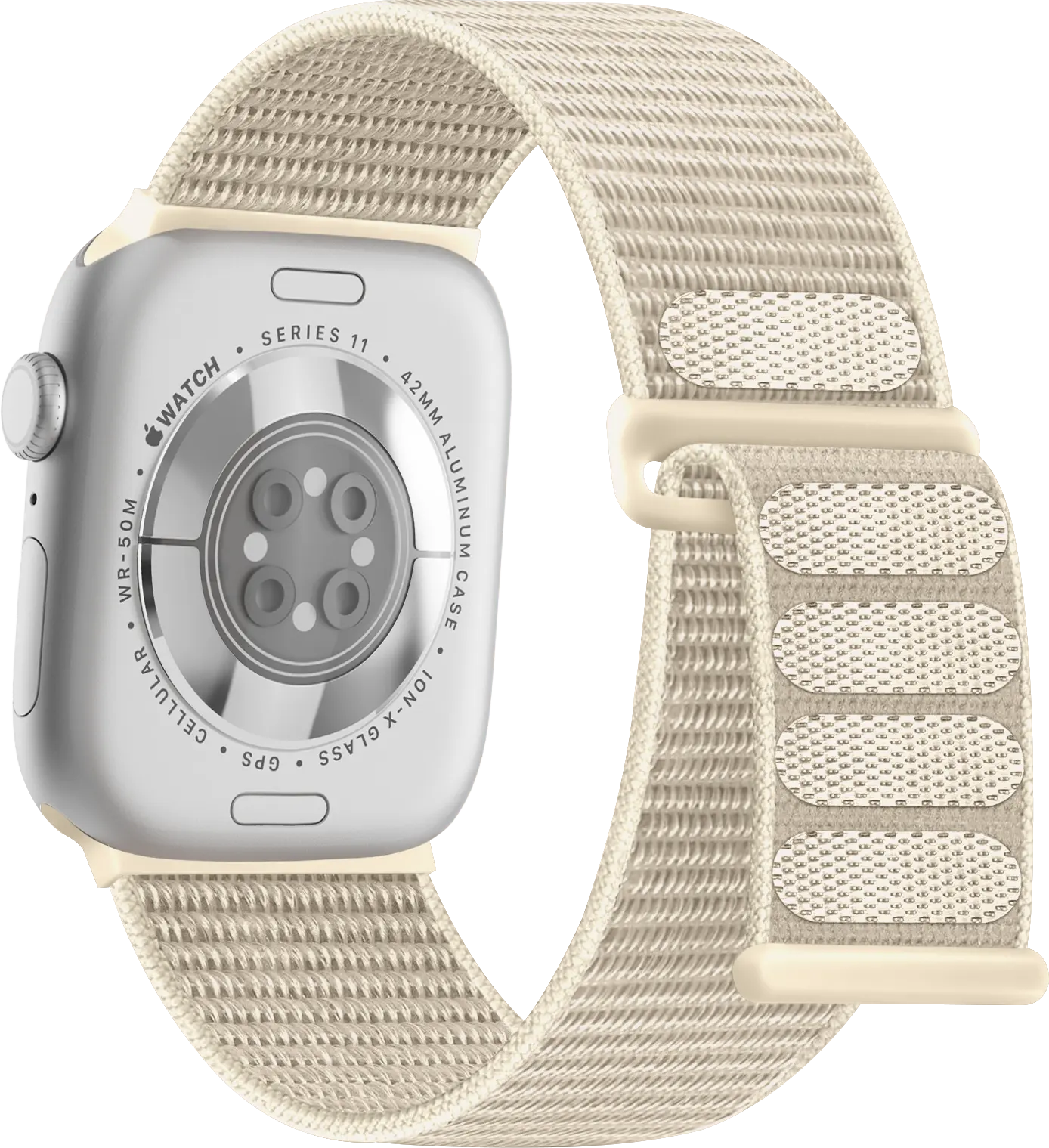 SBG Nylon Loop - Apple Watch Bandje - 38/40/41/42MM - Sterrenlicht afbeelding 9