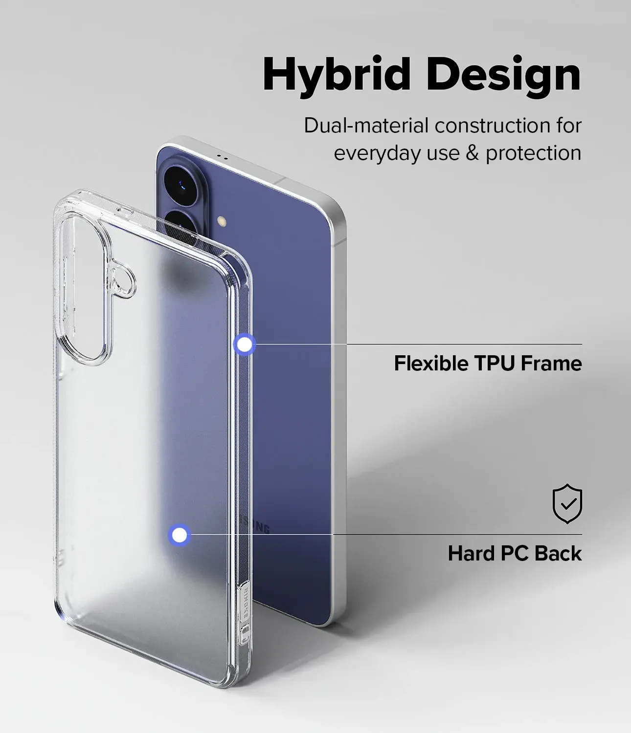Ringke Fusion Samsung Galaxy S26 FE Hoesje Back Cover Matte Transparant afbeelding 3