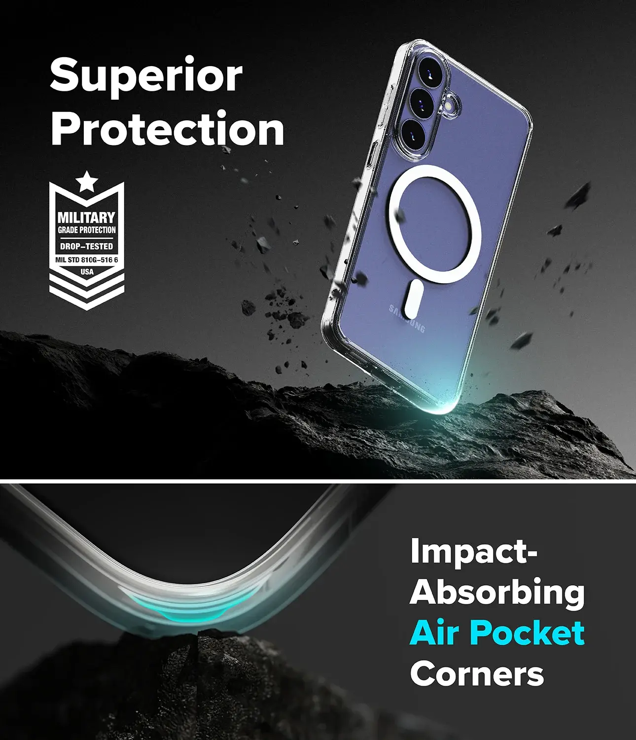 Ringke Fusion Magnetic Samsung Galaxy S26 FE Hoesje MagSafe Back Cover Clear afbeelding 2